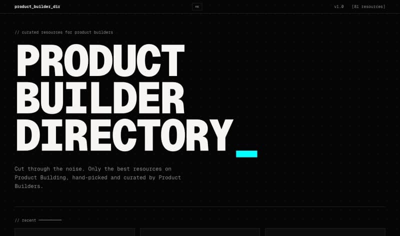 Product Builder Directory