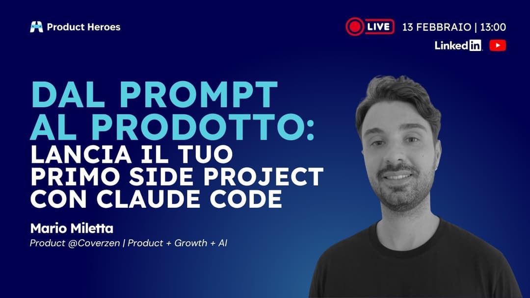 Dal prompt al prodotto: lancia il tuo primo side project con Claude Code